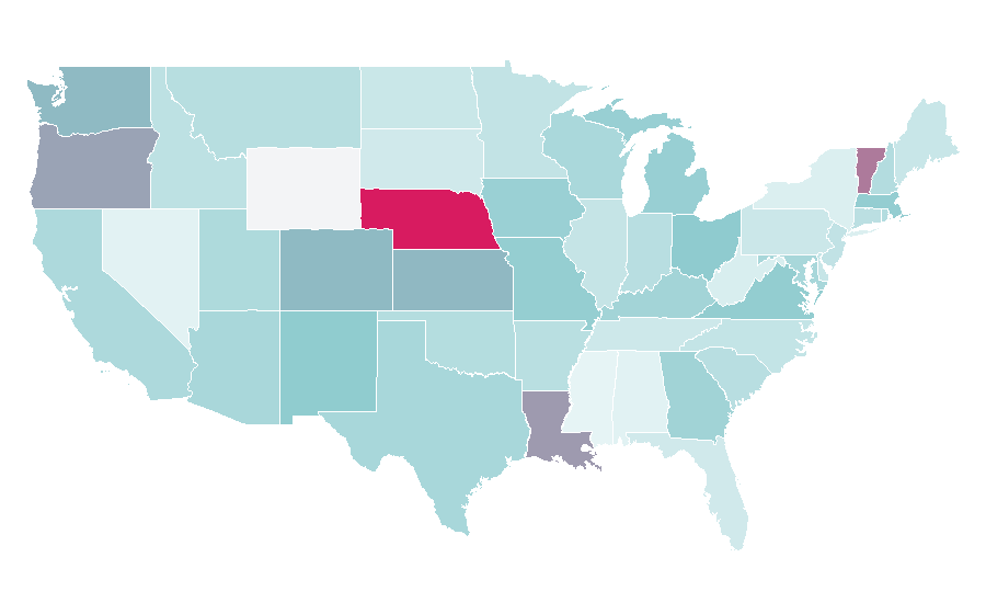 Affinity by region — Jazzercise, United States