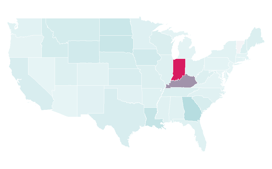 Affinity by region — JCB (company), United States
