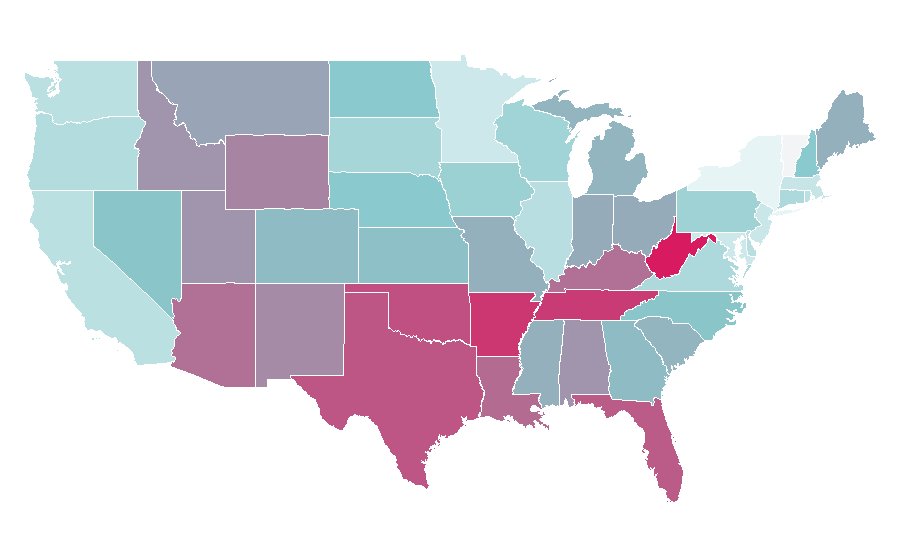 Affinity by region — Jeep Gladiator, United States
