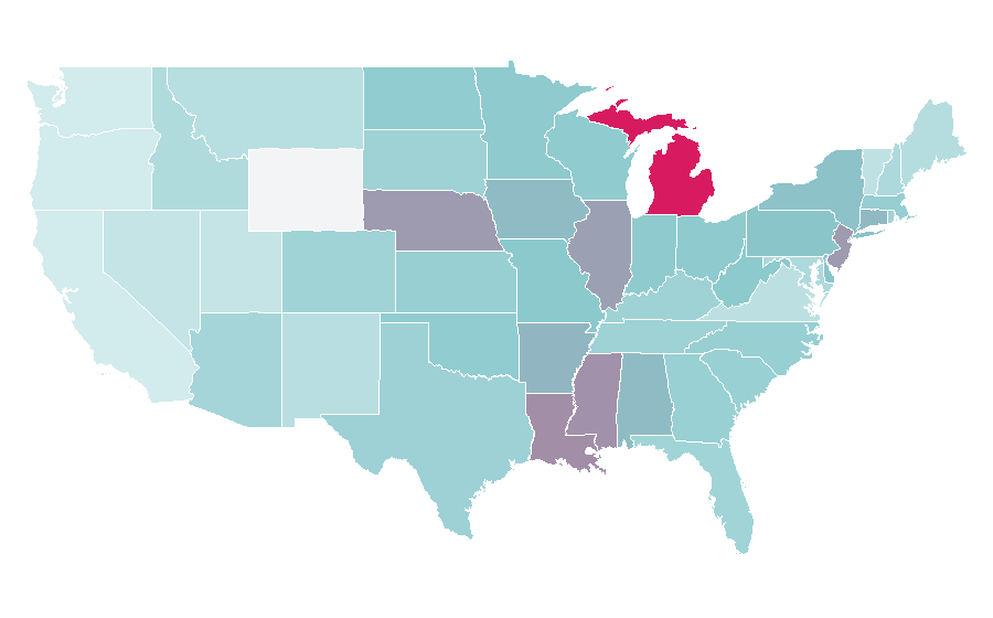 Affinity by region — Jeep Grand Cherokee, United States