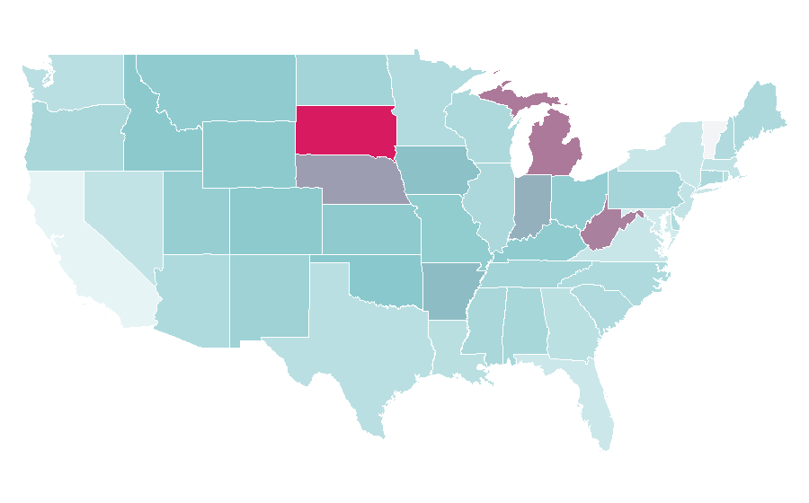 Affinity by region — Jeep Liberty, United States
