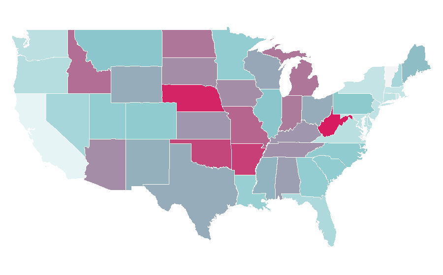 Affinity by region — Jeep Renegade (BU), United States