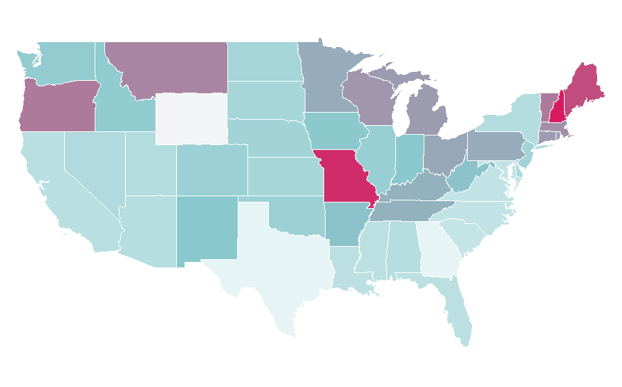 Affinity by region — Jeff Beck, United States