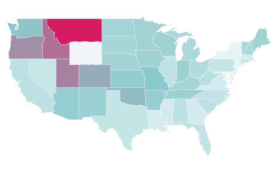 Affinity by region — Jeff Bridges, United States