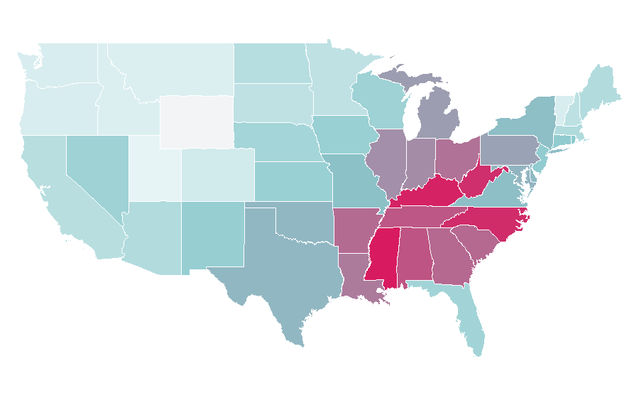 Affinity by region — Jeff Hardy, United States