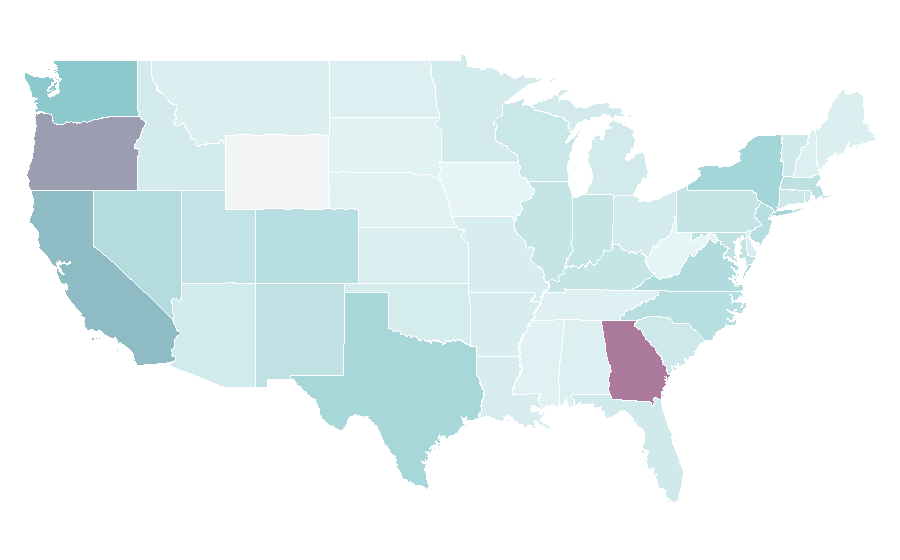 Affinity by region — Jejudo, United States