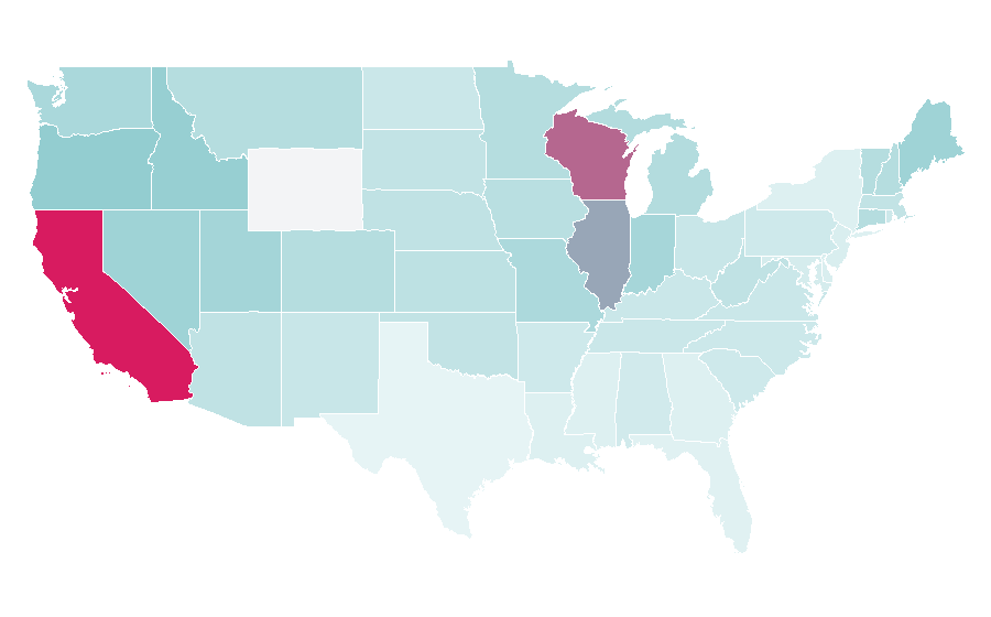 Affinity by region — Jelly Belly, United States