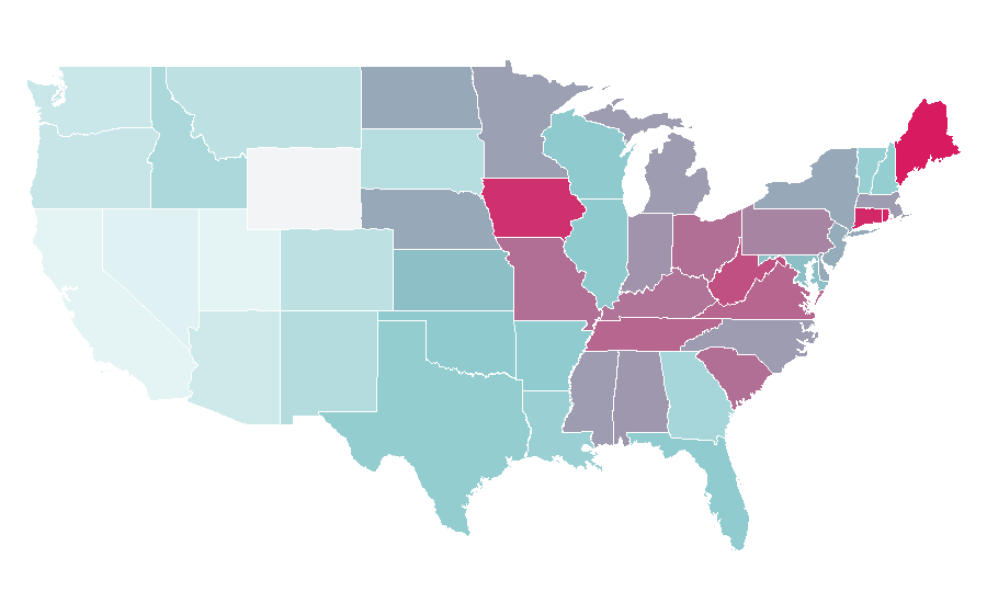 Affinity by region — Jenna Bush Hager, United States