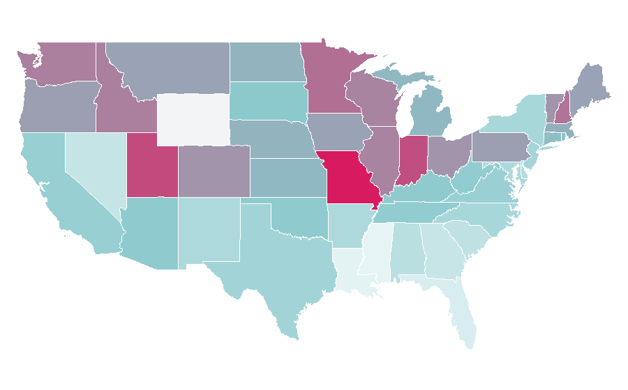 Affinity by region — Jenna Fischer, United States