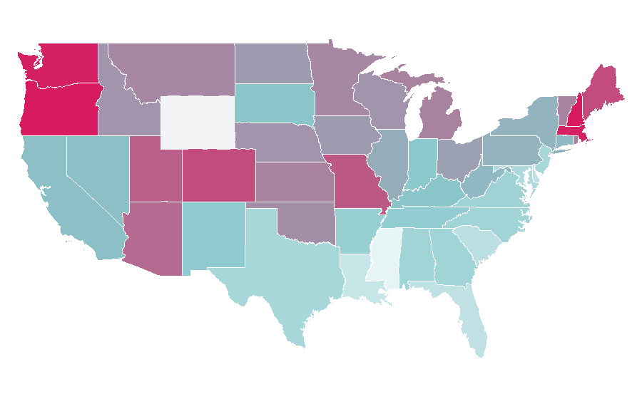 Affinity by region — Jenna Marbles, United States