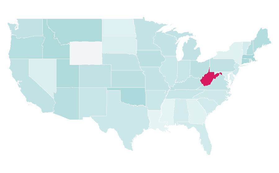 Affinity by region — Jennifer Garner, United States