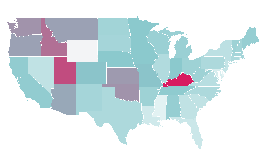 Affinité par région — Jennifer Lawrence, États-Unis