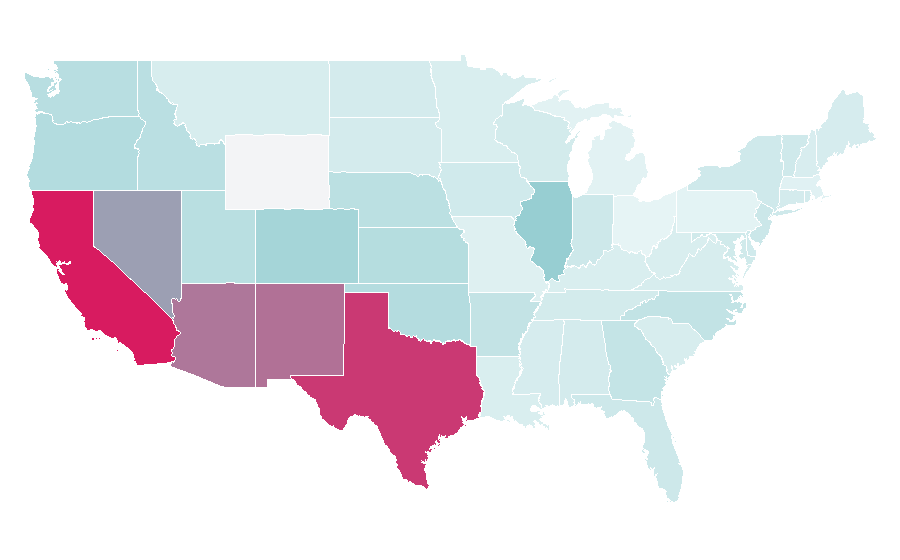Affinity by region — Jenny Rivera (musica.com), United States