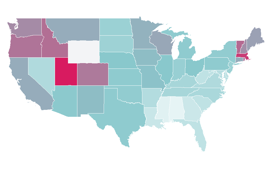Affinity by region — Jenny Slate, United States