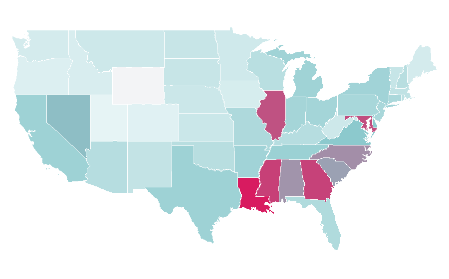 Affinity by region — Jeremih, United States