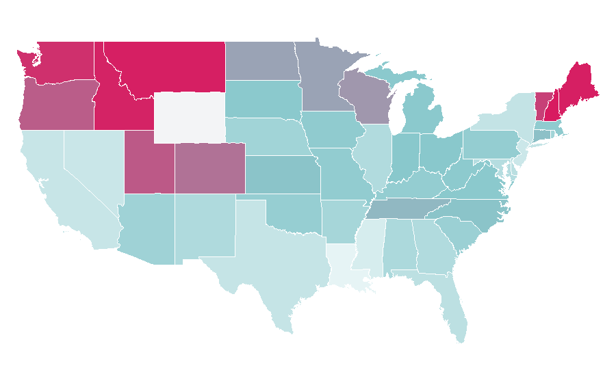 Affinity by region — Jeremy Clarkson, United States