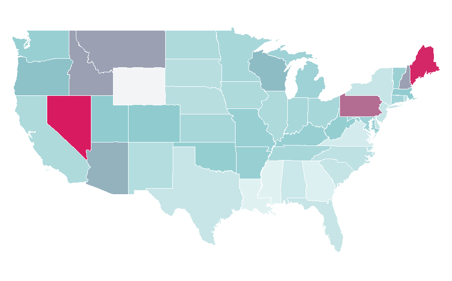 Affinity by region — Jeremy Renner, United States