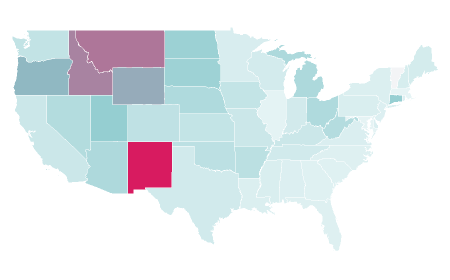 Affinity by region — Jerky, United States