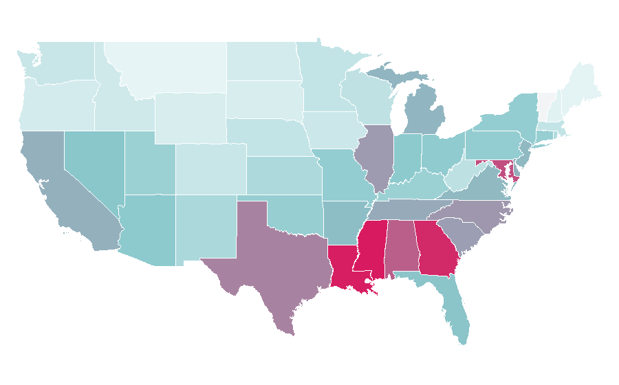 Affinity by region — Jermaine Jackson, United States