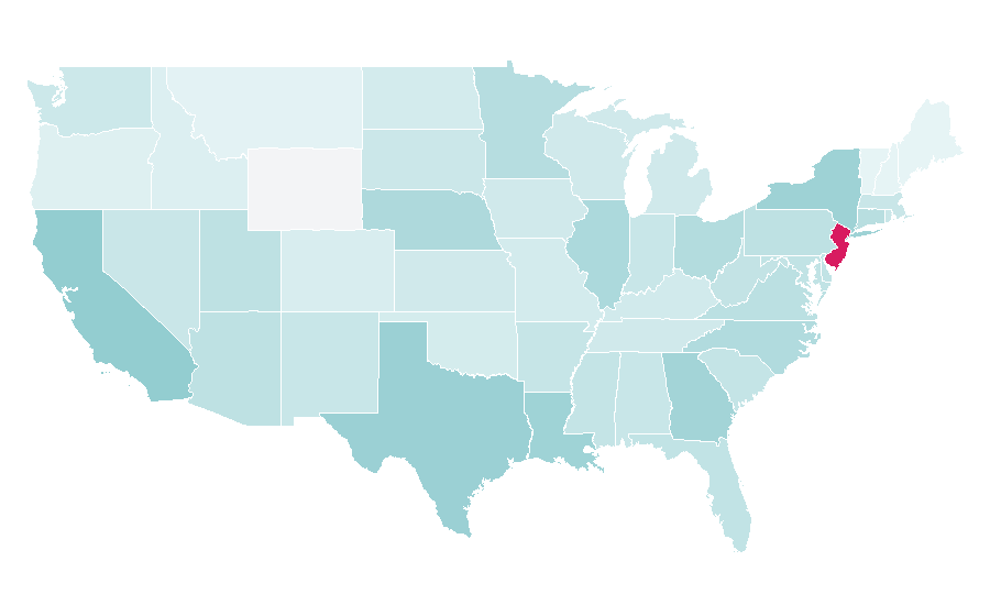 Affinity by region — Jersey, United States