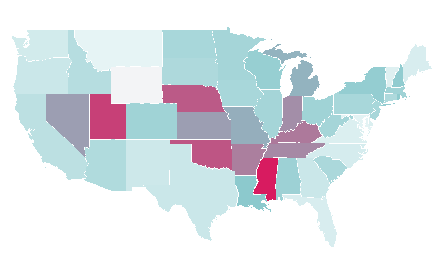 Affinity by region — Jesse McCartney, United States