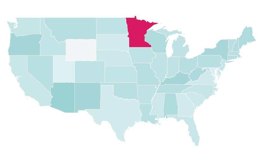 Affinity by region — Jessica Lange, United States