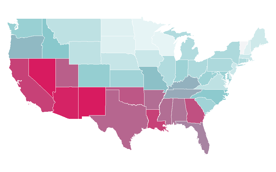 Affinity by region — Jessica Rabbit, United States