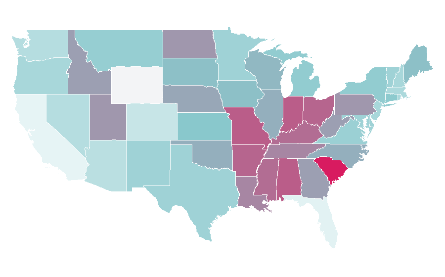Affinity by region — Jessie (TV series), United States