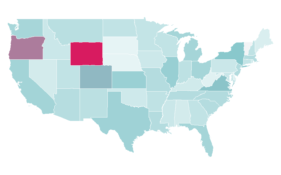 Affinity by region — Jewellery store, United States