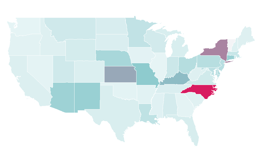 Affinity by region — Jewish Community Center, United States