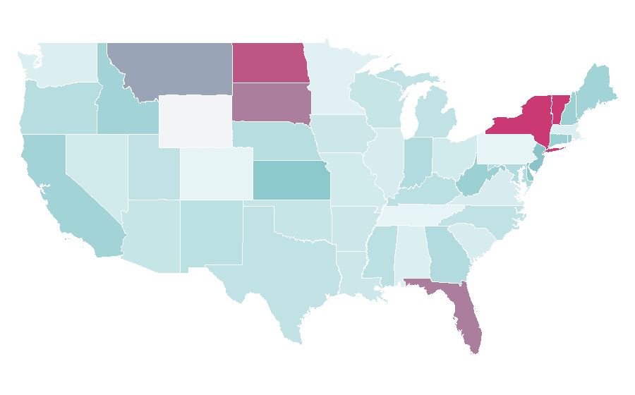 Affinity by region — Jewish culture, United States