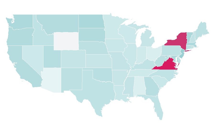 Affinity by region — Jewish history, United States