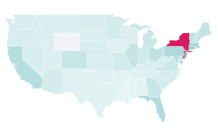 Affinity by region — Jewish holidays, United States