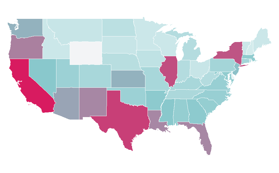 Affinity by region — Jewlr, United States