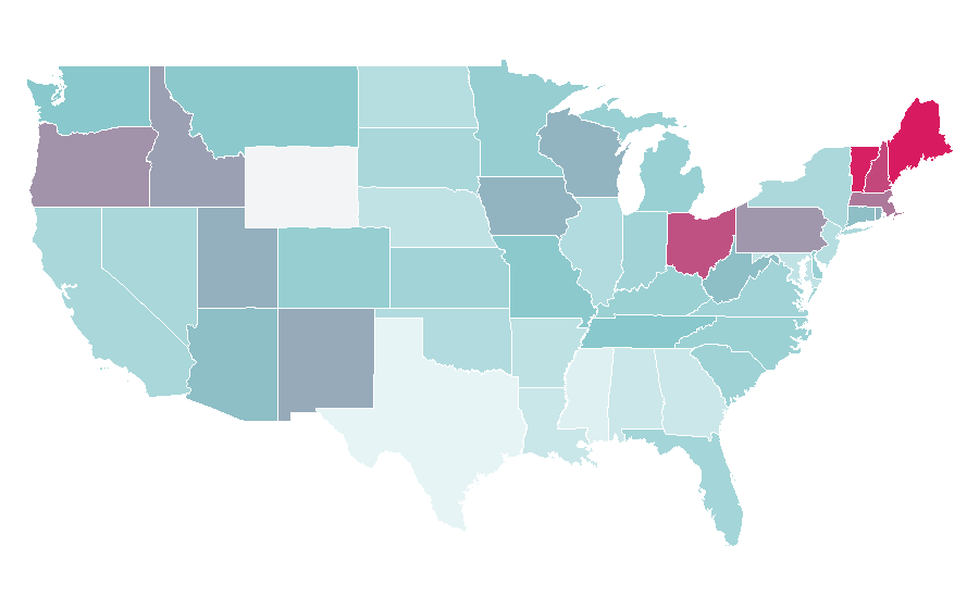 Affinity by region — JibJab, United States