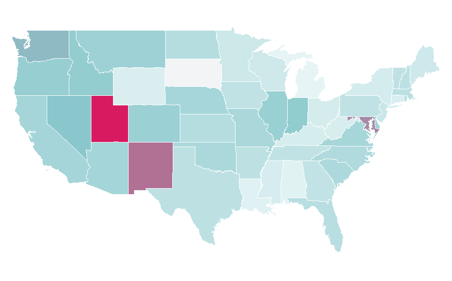 Affinité par région — Jiffy Lube, États-Unis