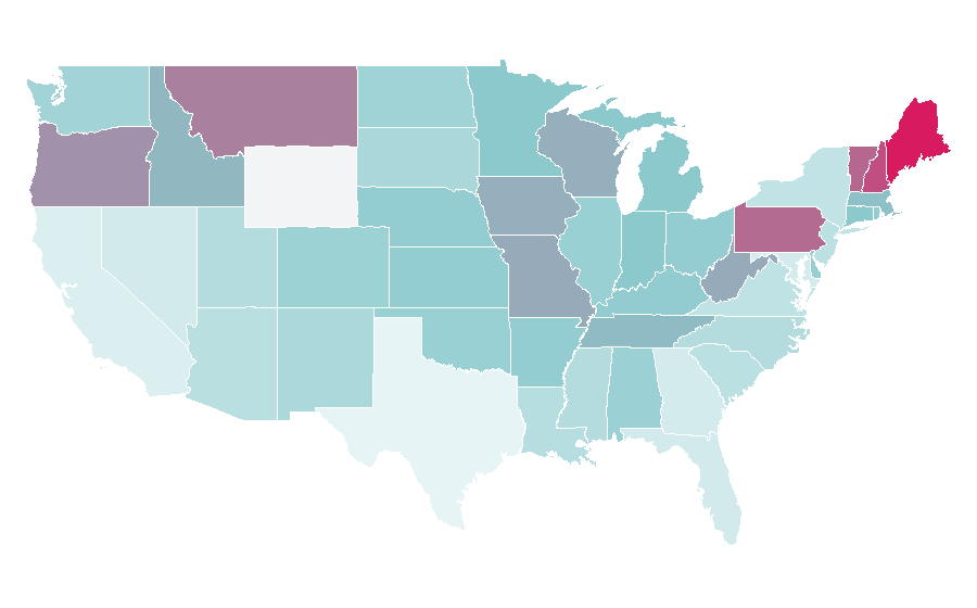 Affinity by region — Jim Croce, United States