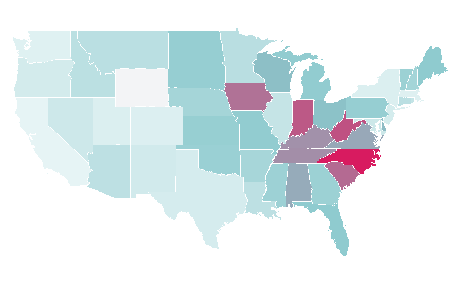 Affinity by region — Jimmie Johnson, United States