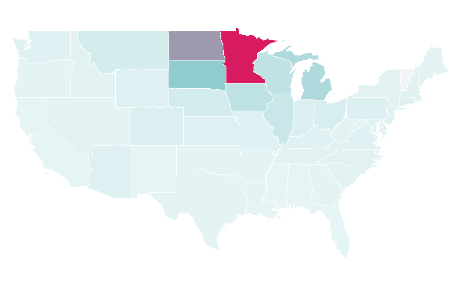 Affinity by region — J.J. McCarthy, United States