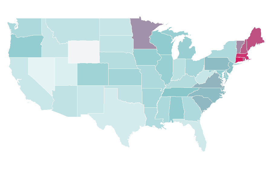 Affinity by region — J.Jill, United States