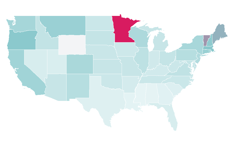 Affinity by region — Joan Baez, United States