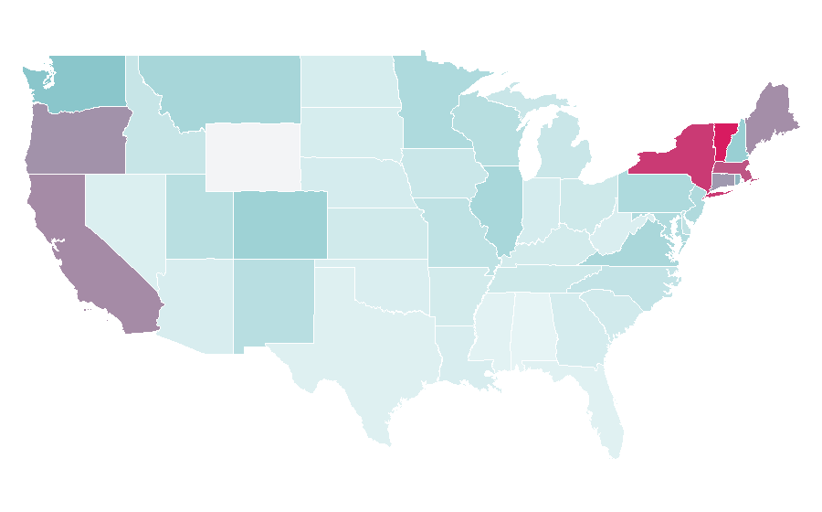 Affinity by region — Joan Didion, United States