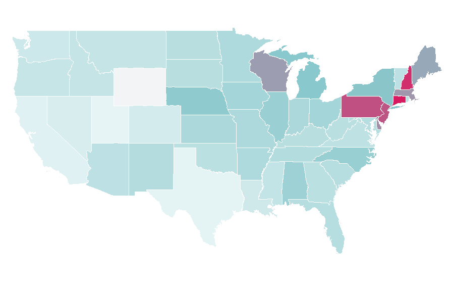 Affinity by region — Joan Lunden, United States