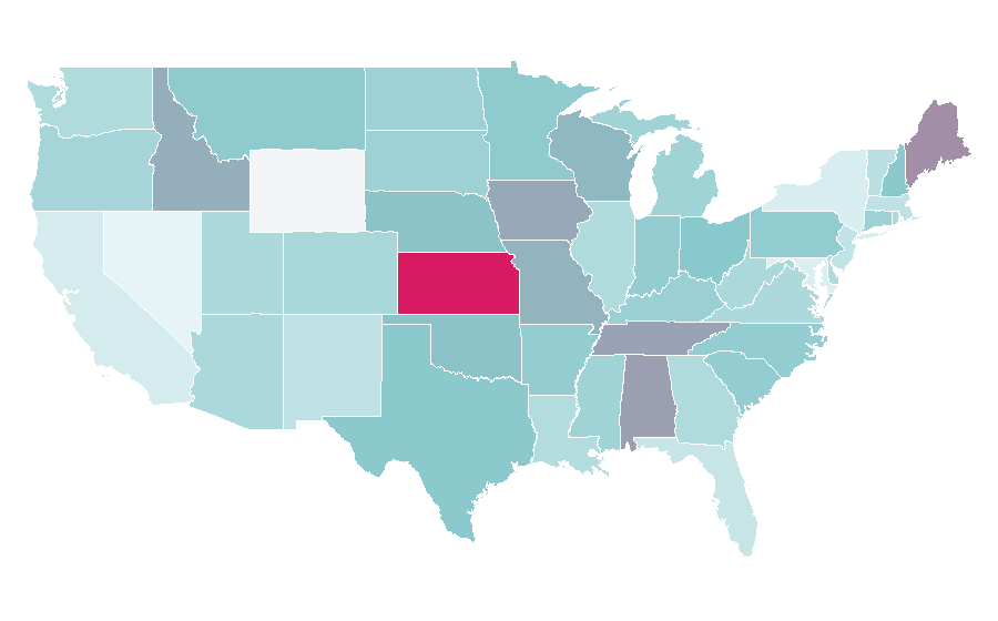Affinity by region — Joanna Gaines, United States
