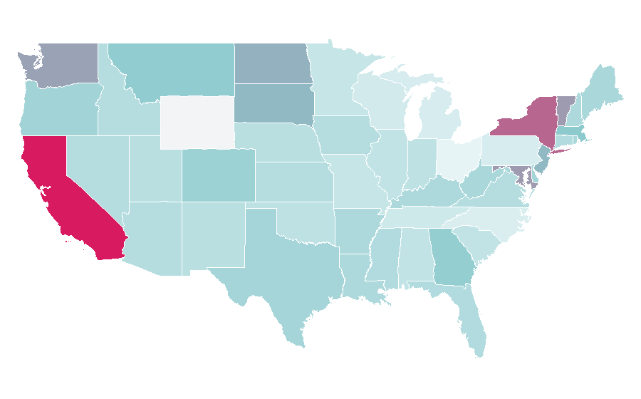 Affinität nach Region — Job hunting, USA
