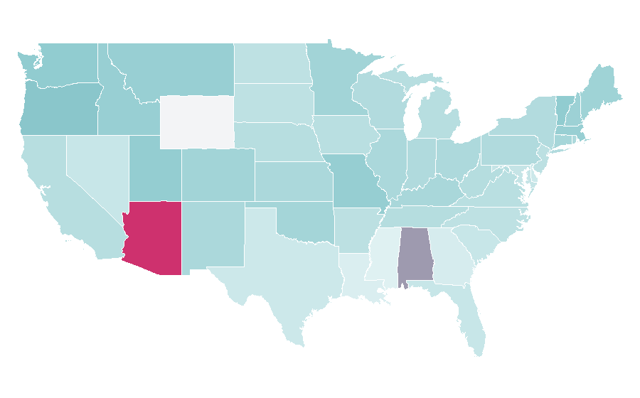 Affinity by region — Jodie Foster, United States
