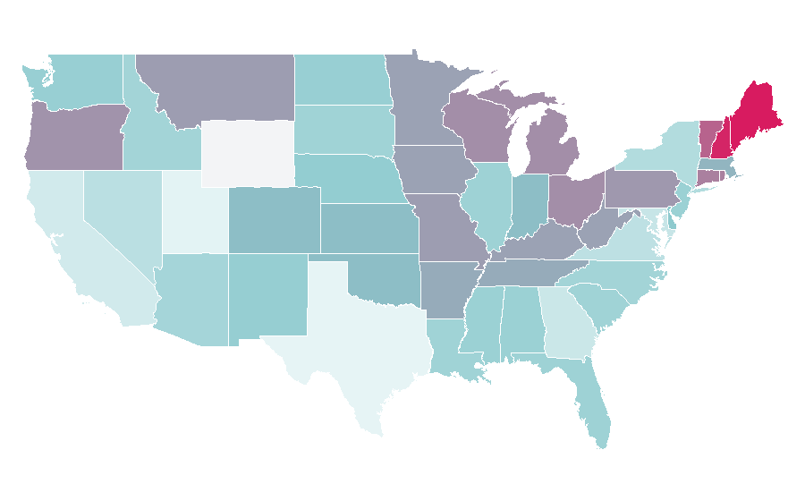 Affinity by region — Joe Cocker, United States