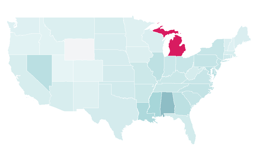 Affinity by region — Joe Louis, United States