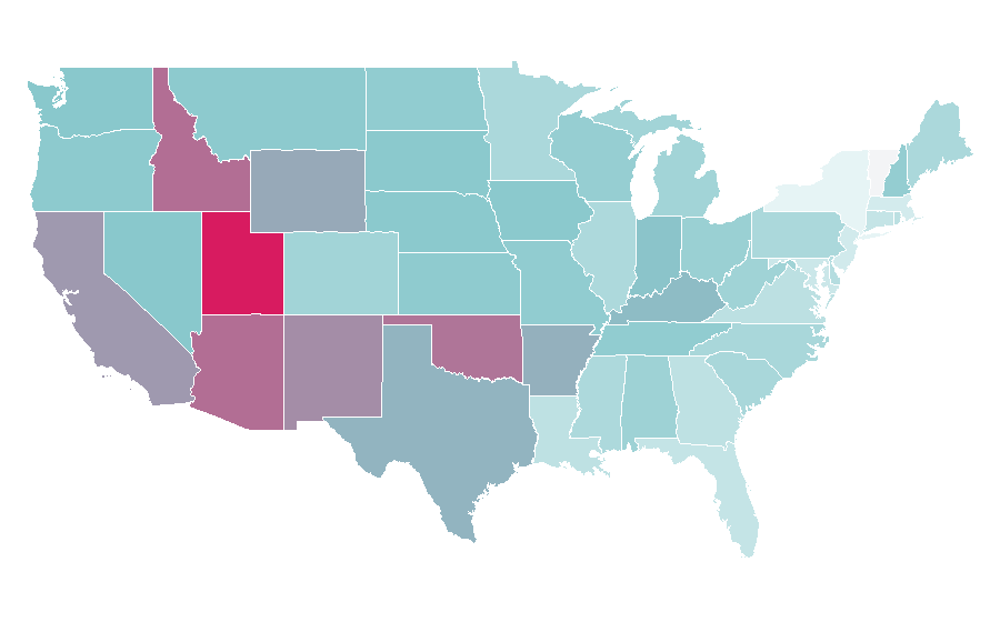 Affinity by region — Joe Ranft, United States