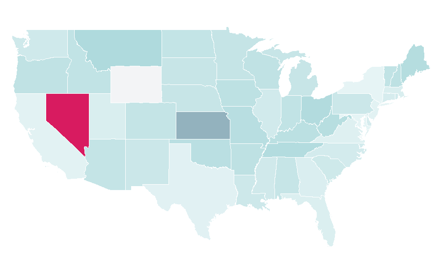 Affinity by region — Joe Walsh, United States